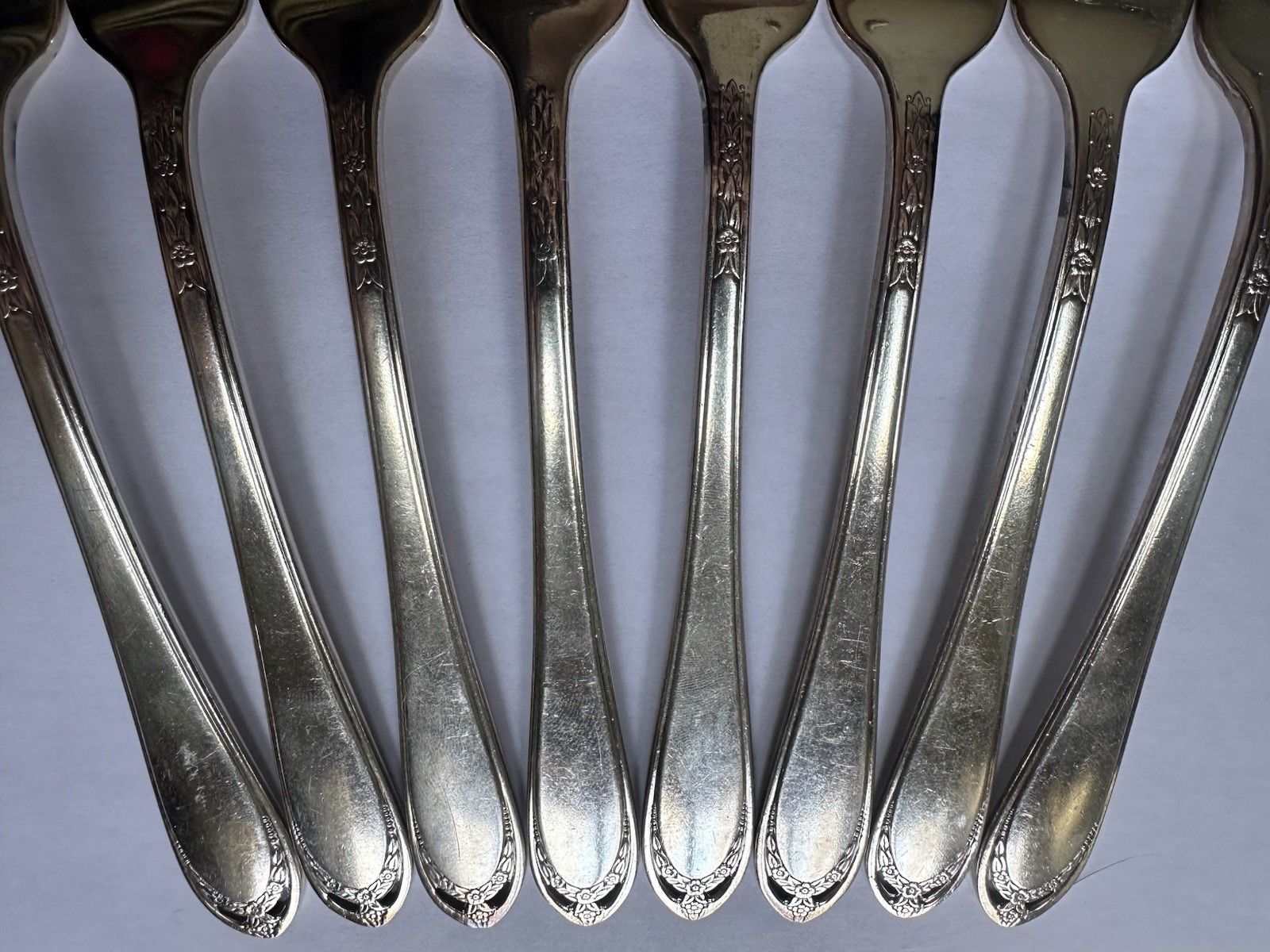 1847 Roger Bros Silverplate IS- Dinner Fork (Set of 8) Lovelace Pattern 1936