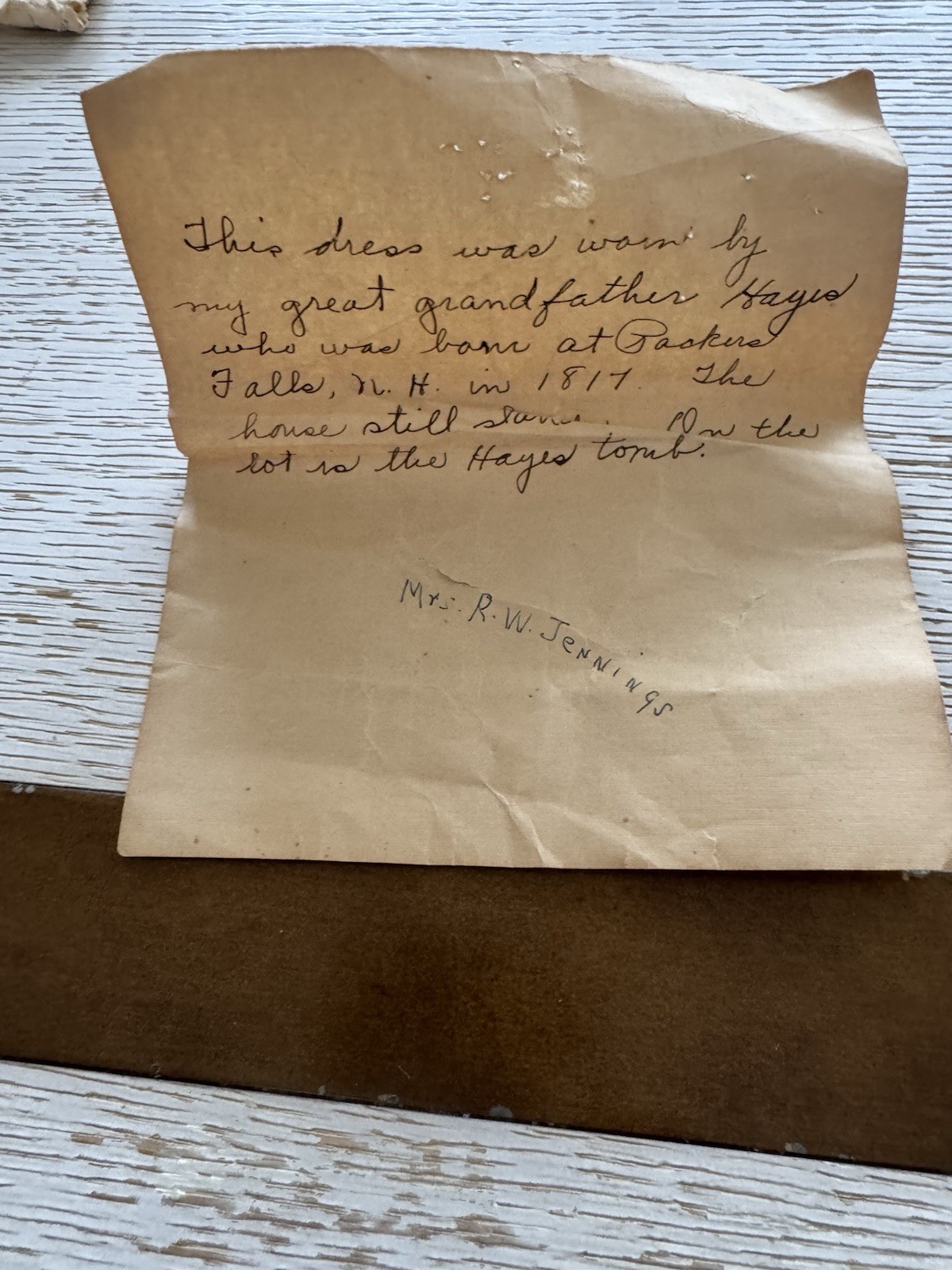 Pre Civil War 2 Childs Baby Dress Early Settler Packers Falls New Hampshire 1817