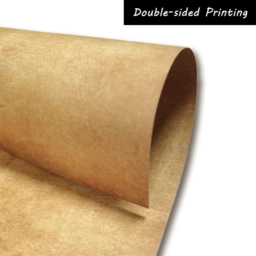 60 PCS Old Fashioned Faux Parchment Paper Aged Paper Antique Looking 8.5 x 11