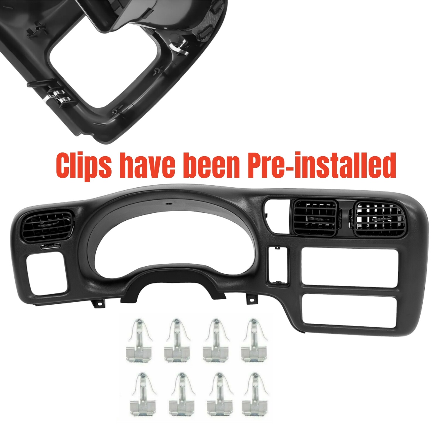 Dash Trim Bezel Single Din Fit For 1998-2004 Blazer Jimmy Sonoma S10 Bravada New