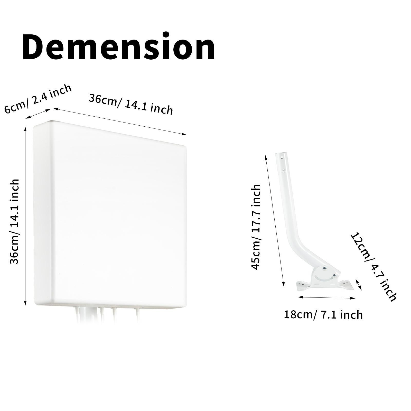 High Gain 4x4 MIMO 4G 5G Antenna Kit for T-Mobile Gateways Home RV Internet