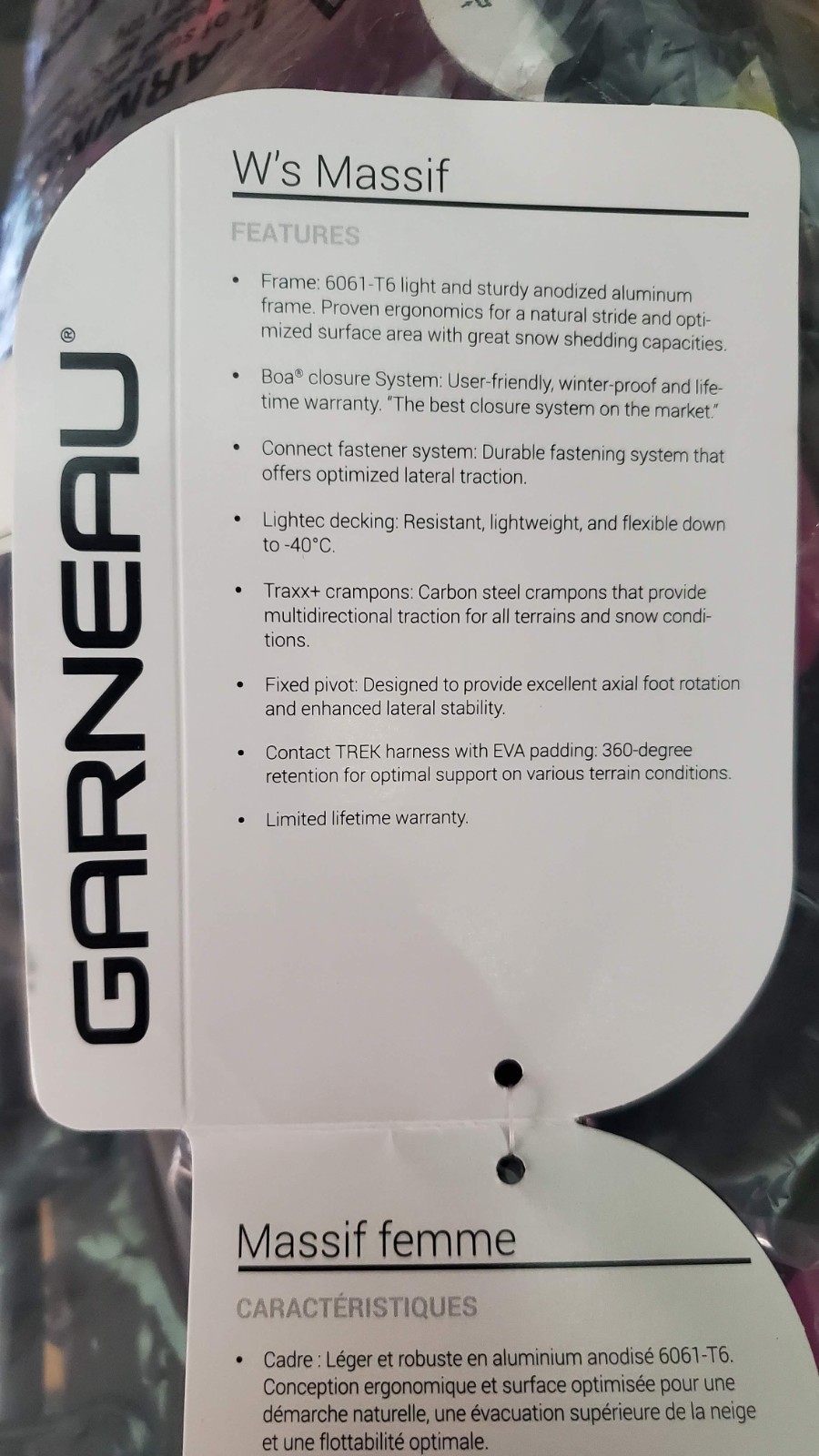 Louis Garneau Women's Massif 822 Snowshoes, BOA, Black/Pink (Users 80-160lbs)