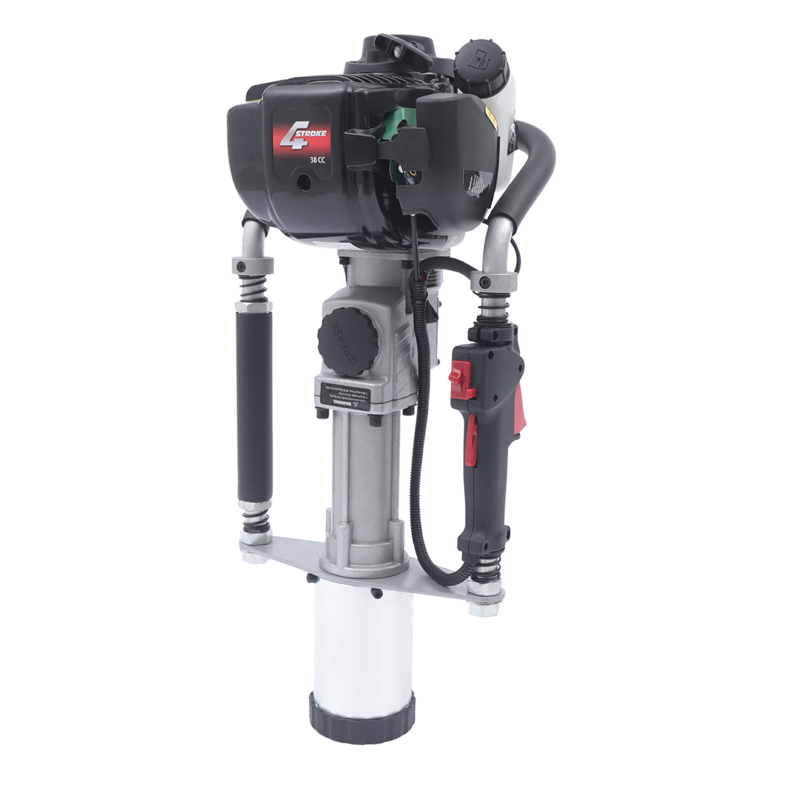 4 Stroke Gas Powered Fence Pile Driver T-Post Push Gasoline Engine Heavy Duty