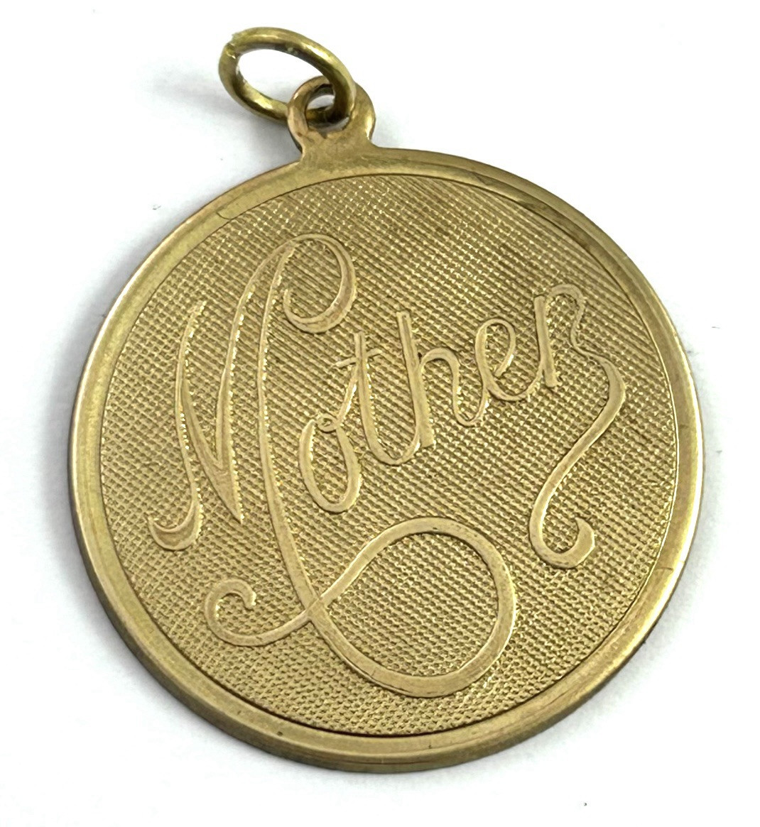 Vintage Charm MOTHER Necklace Pendant Brass Tarnish Vintage Jewelry Gift For Mom