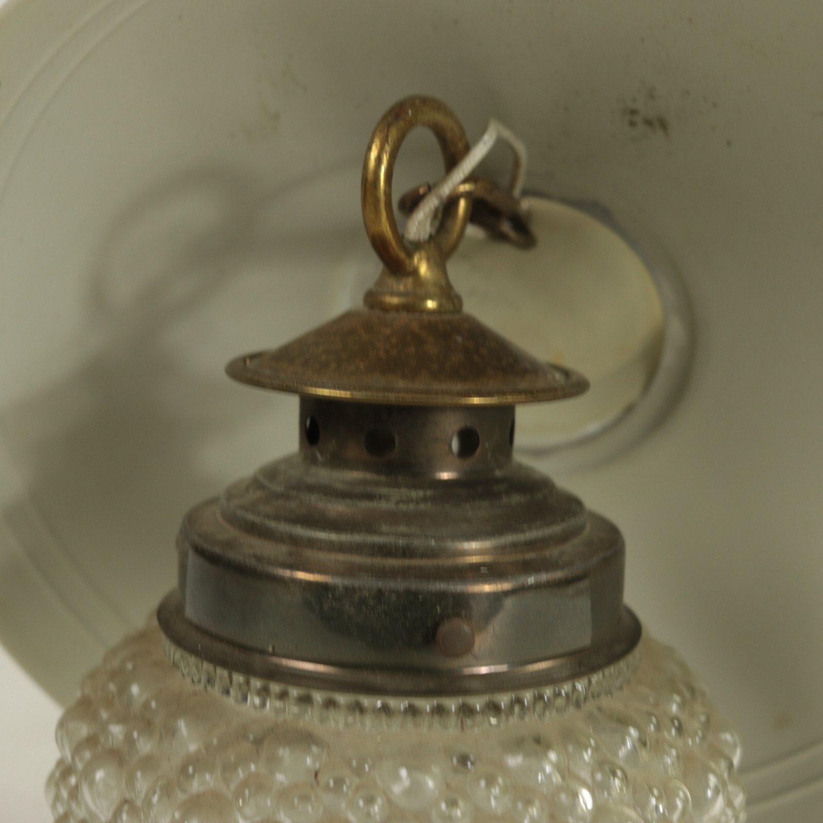 Vintage Mid Century Shaded Bracket Lantern 13" Max Height