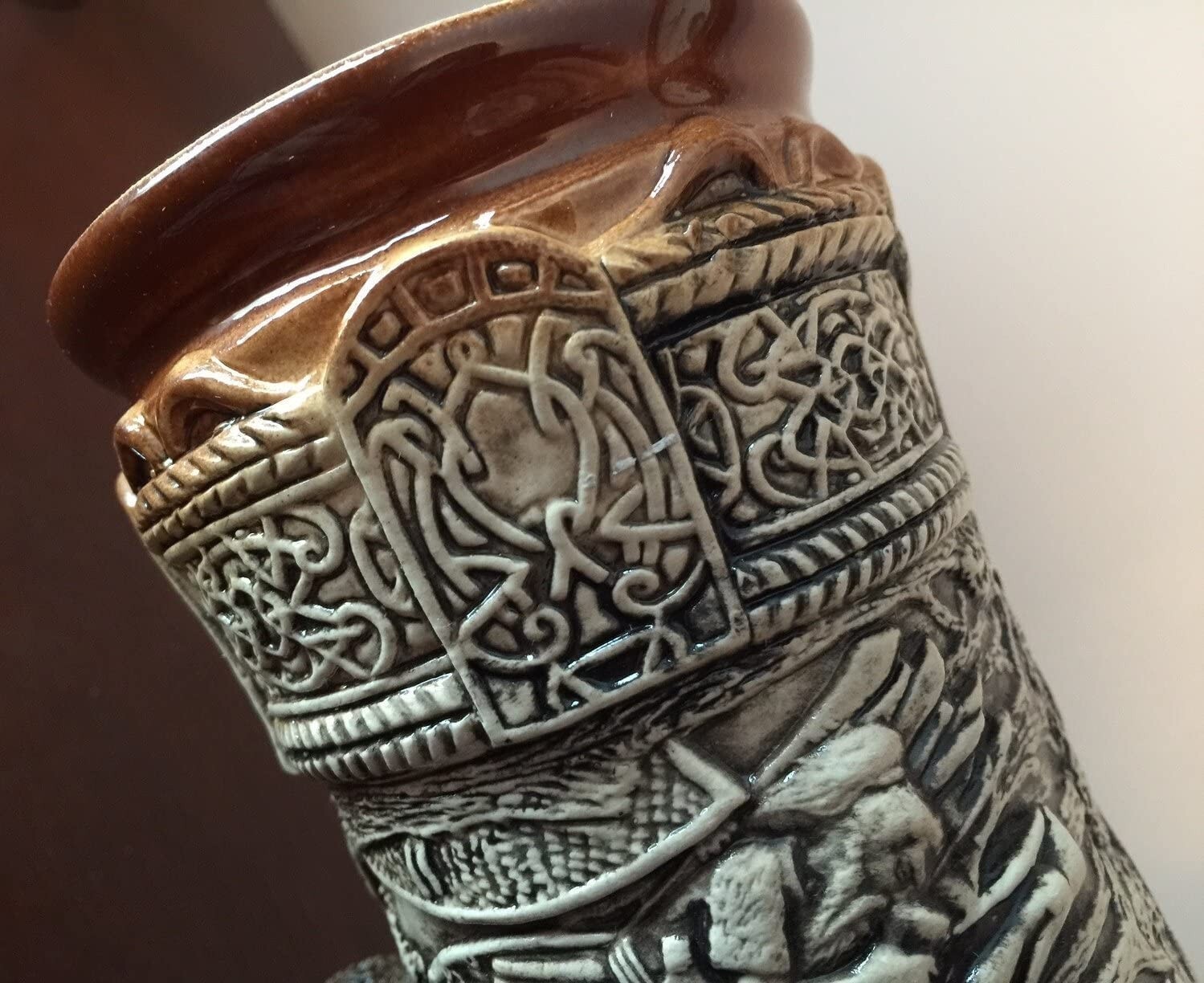 Peter Duemler Germanen Horn with Stand by Thewait Germany