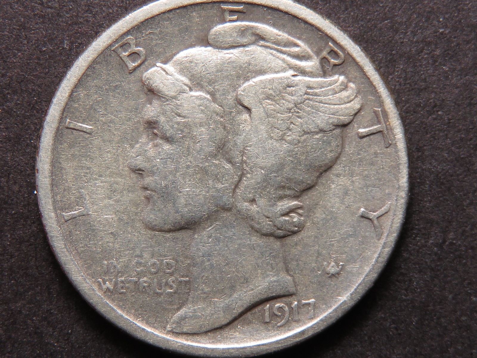 1917-S Mercury Dime Grading VF