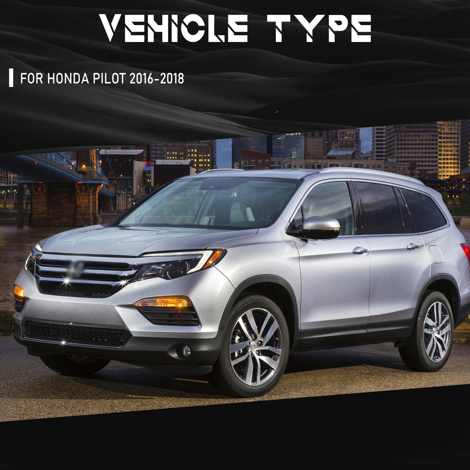 For 2016 2017 2018 Honda Pilot Front Bumper Fog Lights Driving Lamps w/Bulb Pair