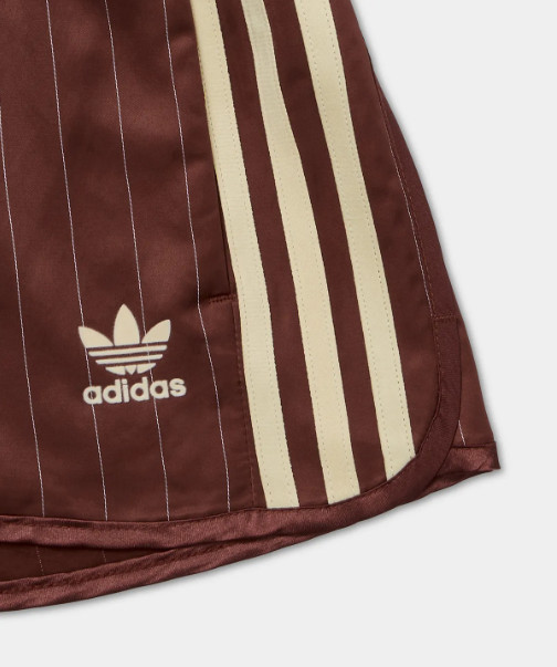 adidas Originals Pinstripe Satin Shorts KC4236 – Brown