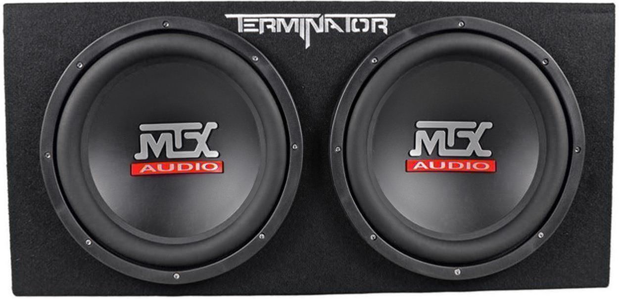 MTX Terminator TNE212D 1200 Watt 2 Ohm Dual 12” Subwoofers/Subs + Sealed Sub Box