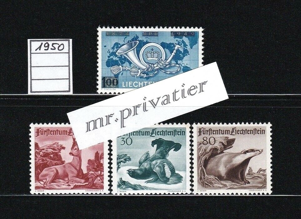 LIECHTENSTEIN 1950 - Complete Year.  MNH.  €143