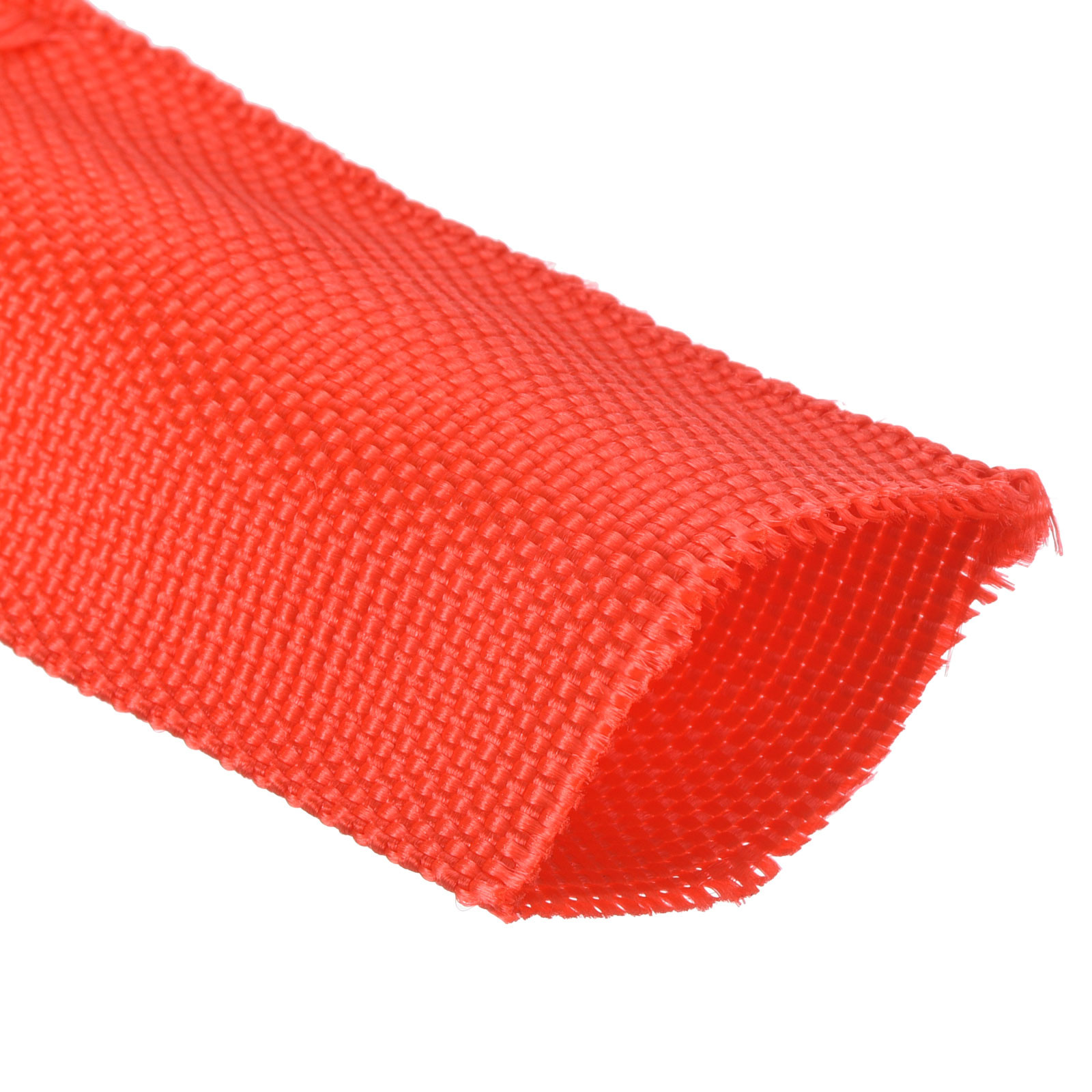 10Ft*45mm Polyester Rope Protector Cable Cover Rope Protective Sleeve Red