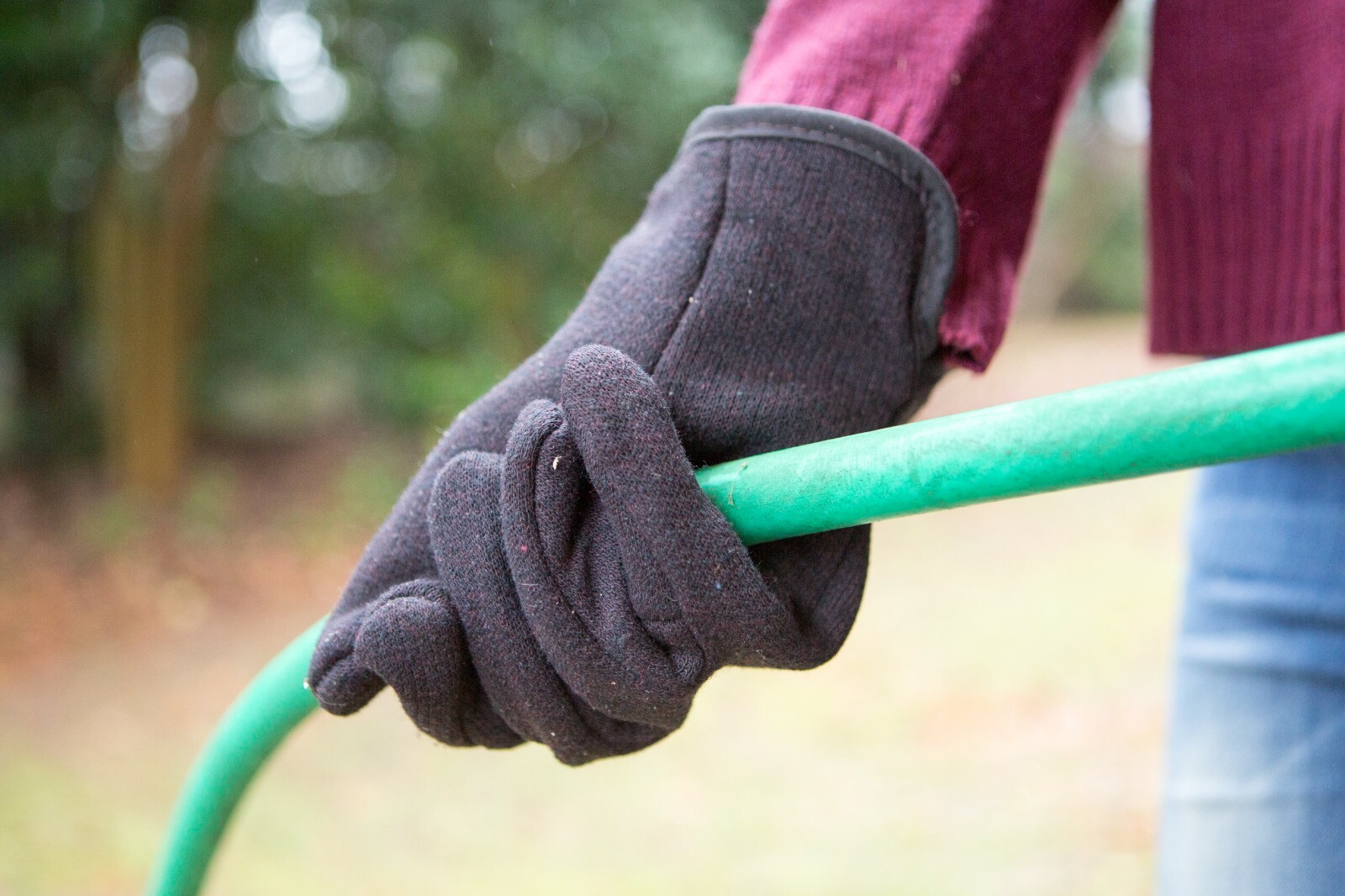 G & F 4414 Brown Jersey Winter Work Gloves With Red Fleece Lining