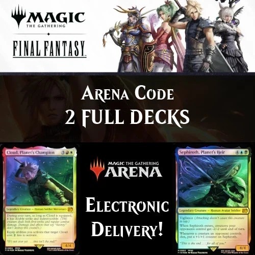 MTG ARENA CODE - FINAL FANTASY STARTER KIT DOWNLOAD - 2 DECKS EMAIL DELIVERY