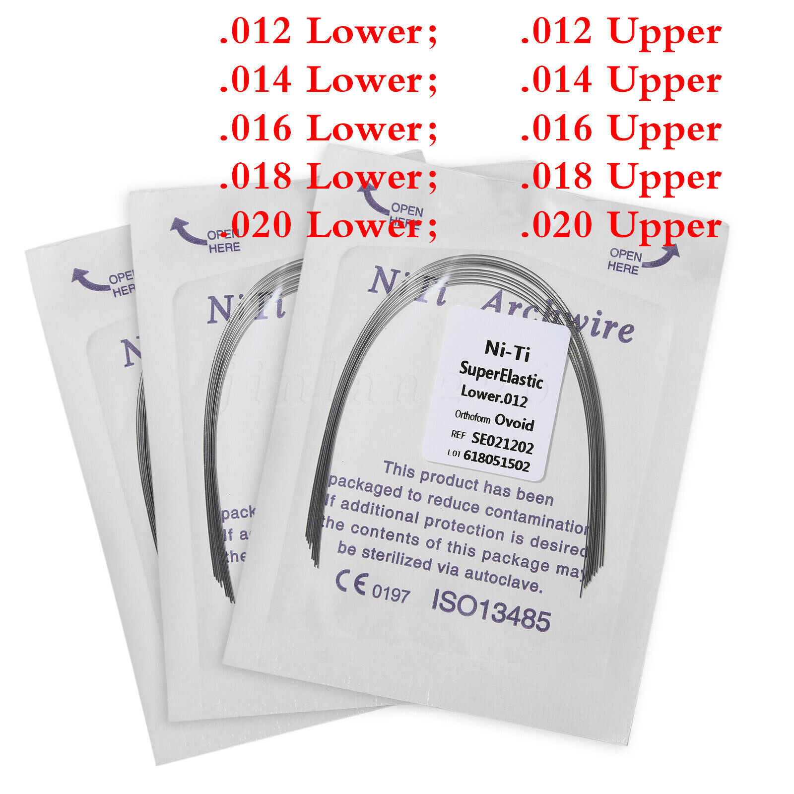 Arcos de Dental Ortodoncia Redondos Niti Arco de Alambre Su Arch Wire 0.99 USD