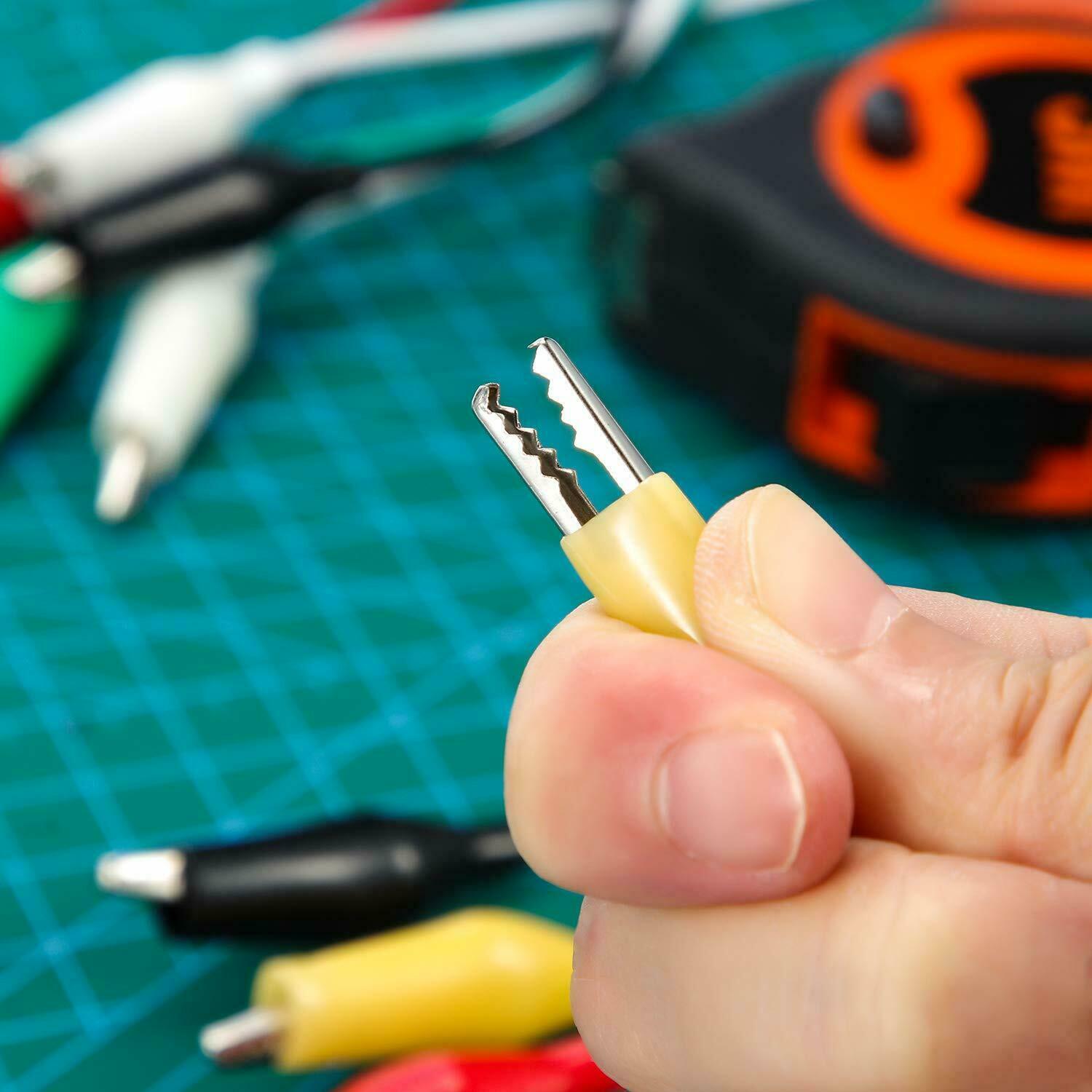 10Pcs Double-ended Wire Crocodile Alligator Clips Test Leads Jumper Cable