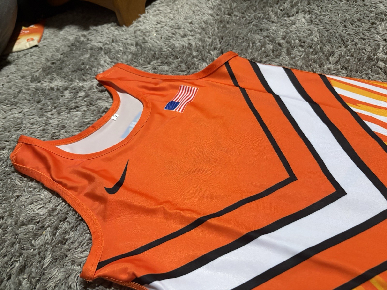 Orange Oklahoma State Wrestling Singlet Adult Large