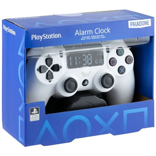 Paladone PlayStation Controller Alarm Clock (White) USB input