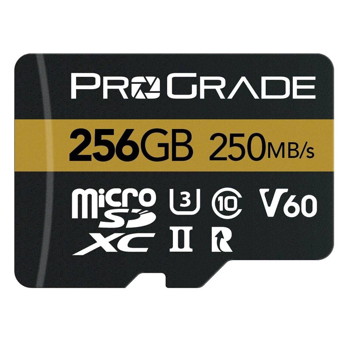 ProGrade Digital 256GB UHS-II microSDXC w/ SD Adapter (2-Pack) Sony Canon Nikon