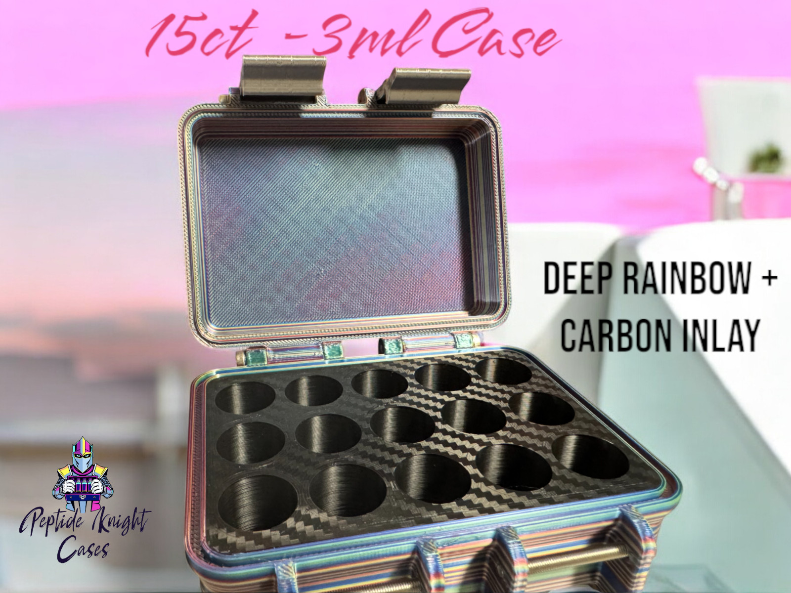 Peptide Vial Storage Container Carrying Case Organizer