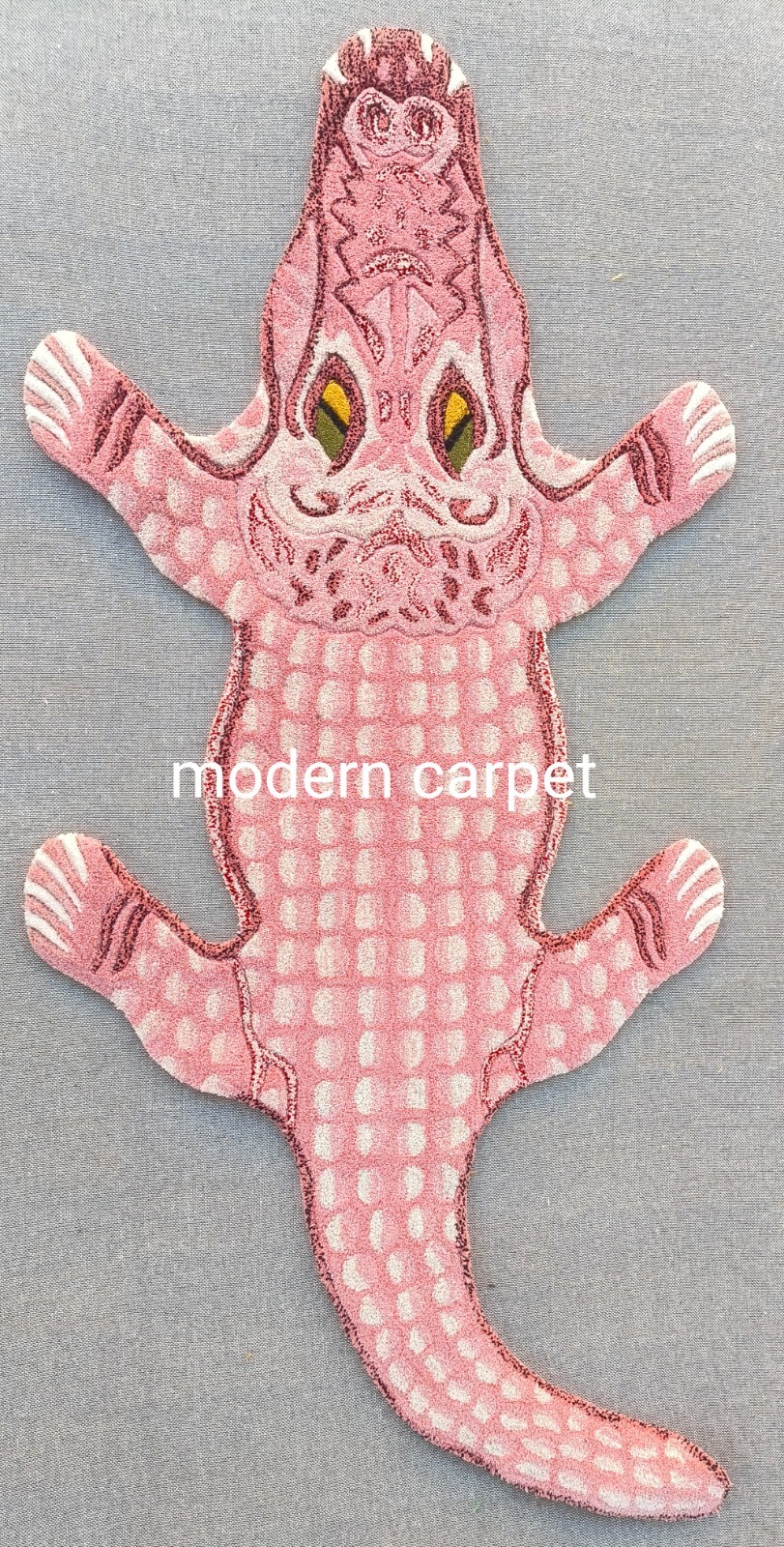 Crocodile Rugs 2x4 Feet Handmade 100% Woolen Hand Tufted For Home Decoration
