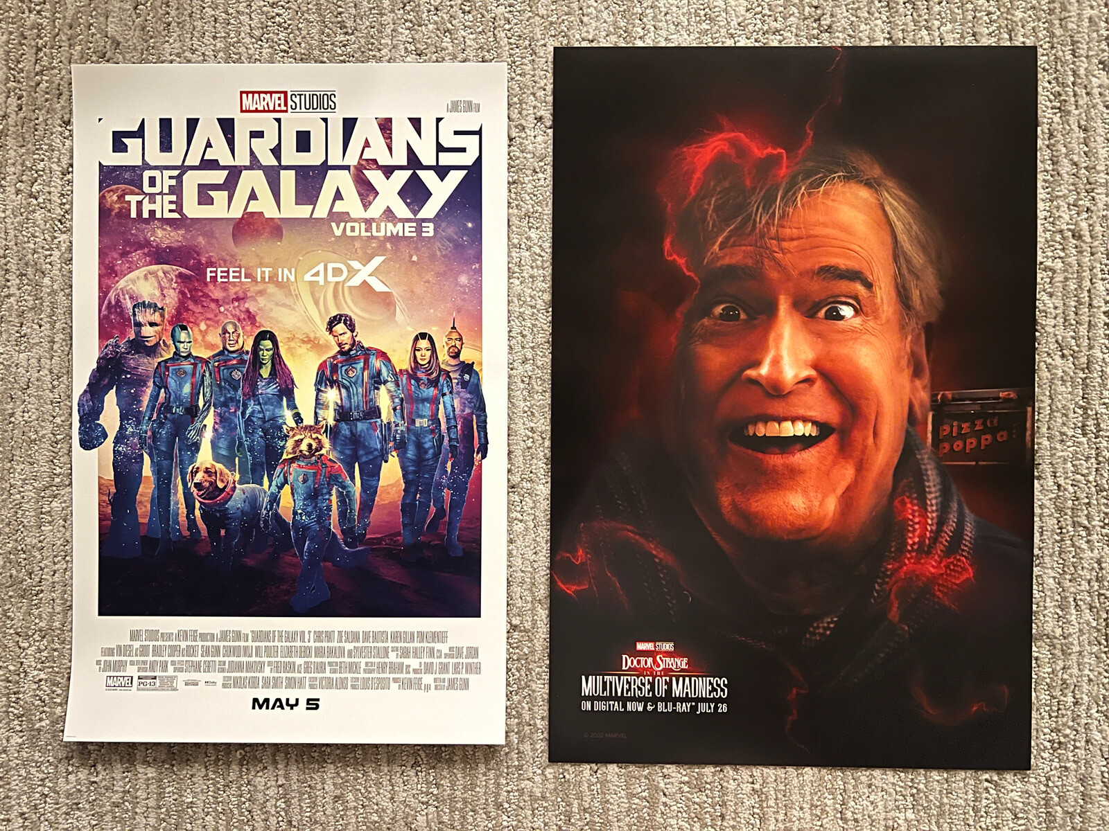 GUARDIANS OF THE GALAXY Vol. 3 REGAL 4DX 11x17” Poster & Bonus SDCC Pizza Poppa