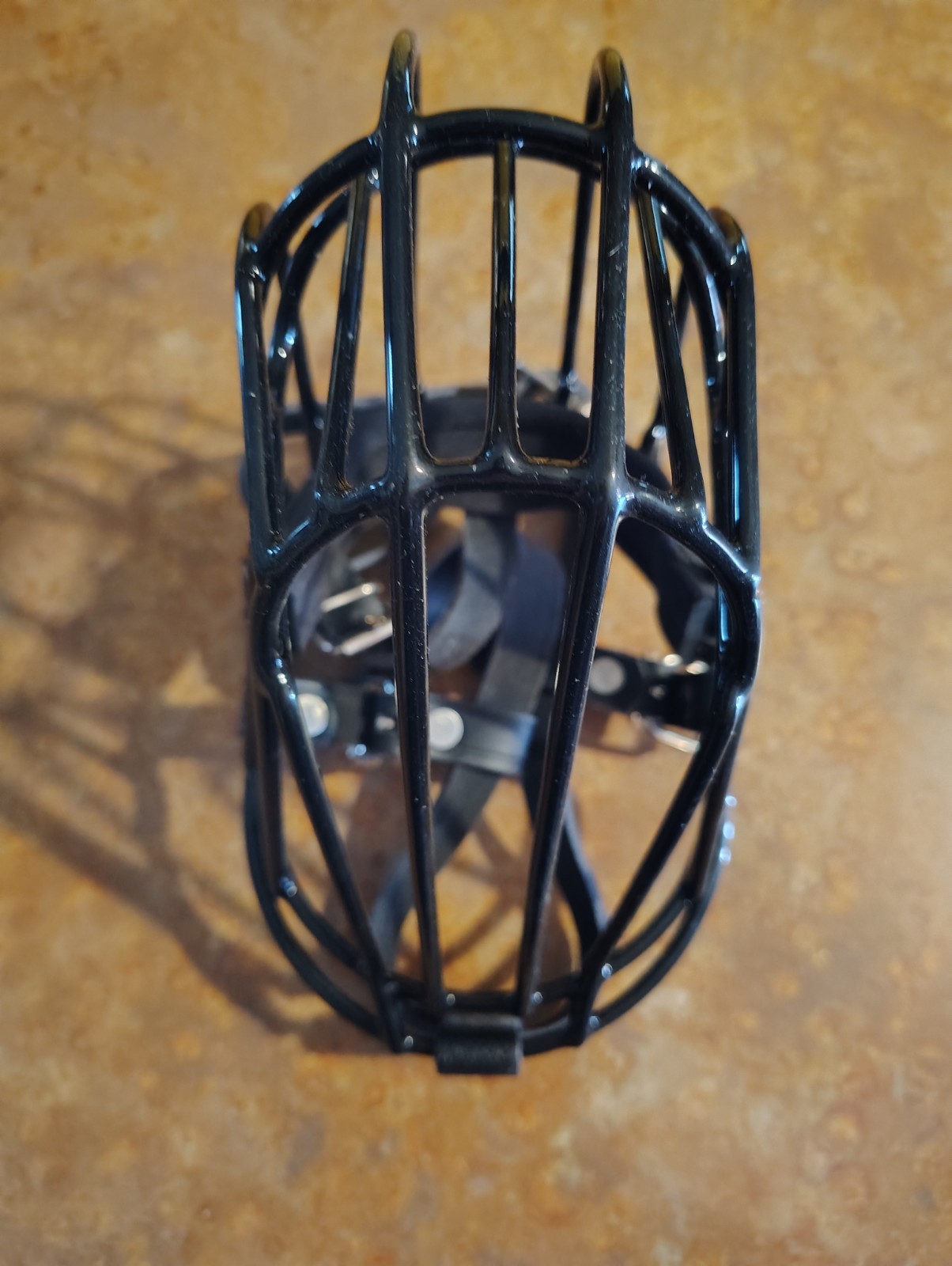 BRONZEDOG Dog Muzzle Metal Mask - Wire Basket - Adjustable leather Straps Large