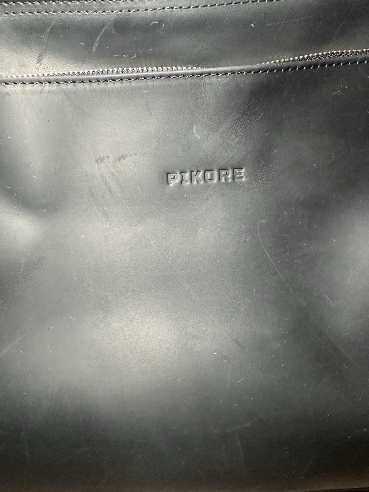 Pikore Large Black Leather Cat Carrier Tote Travel