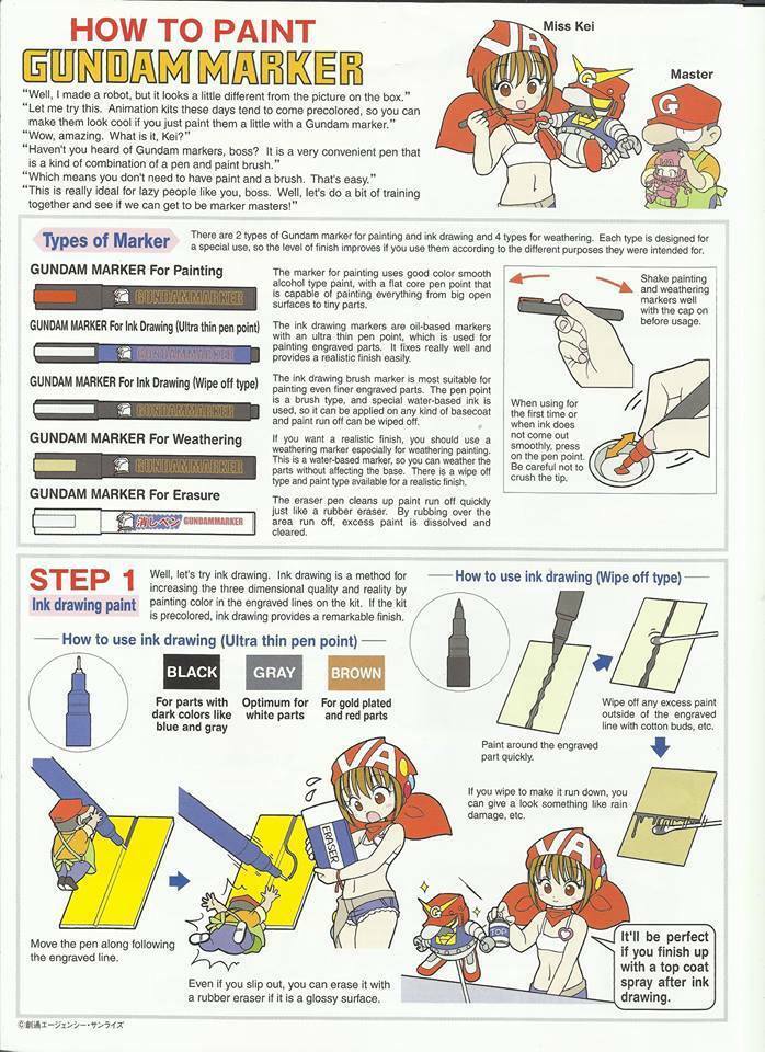 GSI Creos Gundam Markers All Different Colors $3.99 Flat Shipping Rate Per ORDER