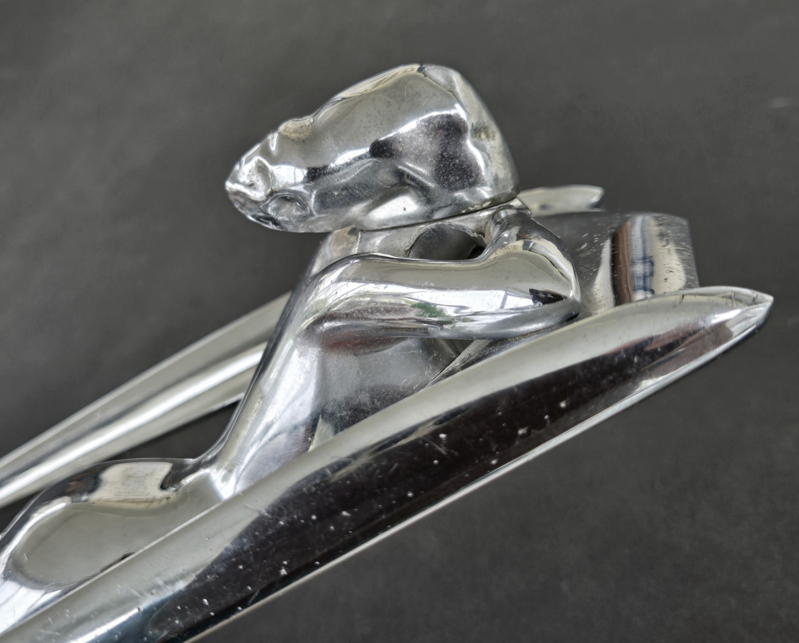 ORIGINAL VINTAGE 1953 54 NASH HOOD ORNAMENT GEORGE PETTY NUDE PIN-UP SIGNED ART