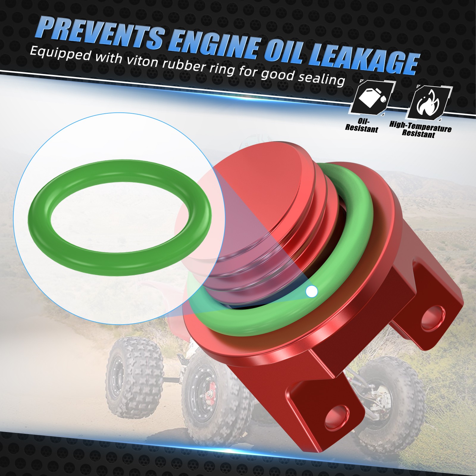 Aluminum Oil Filler Cover Cap For Honda TRX450ER / TRX450R 2006-2014 Model Red