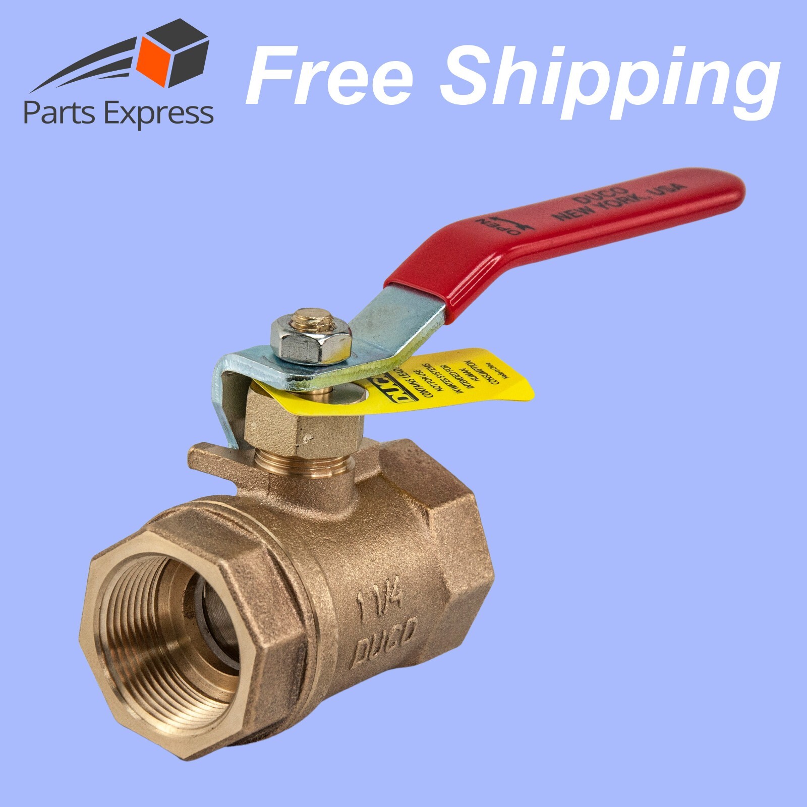 1-1/4" BRONZE BALL VALVE *200 WSP* FOR HIGH PRESSURE STEAM SERVICE, #80