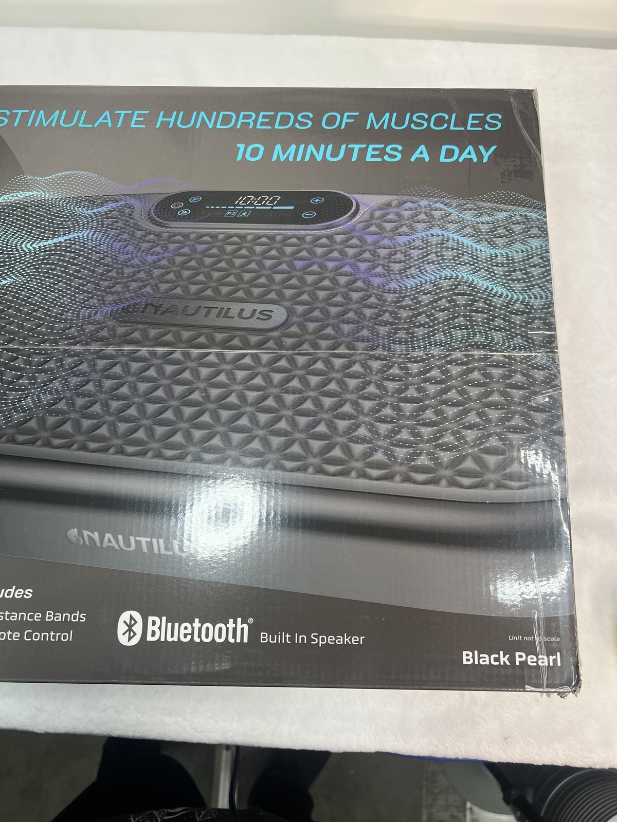 Nautilus VibraTone Fitness Vibration Board Black Pearl Bluetooth Home Gym Use