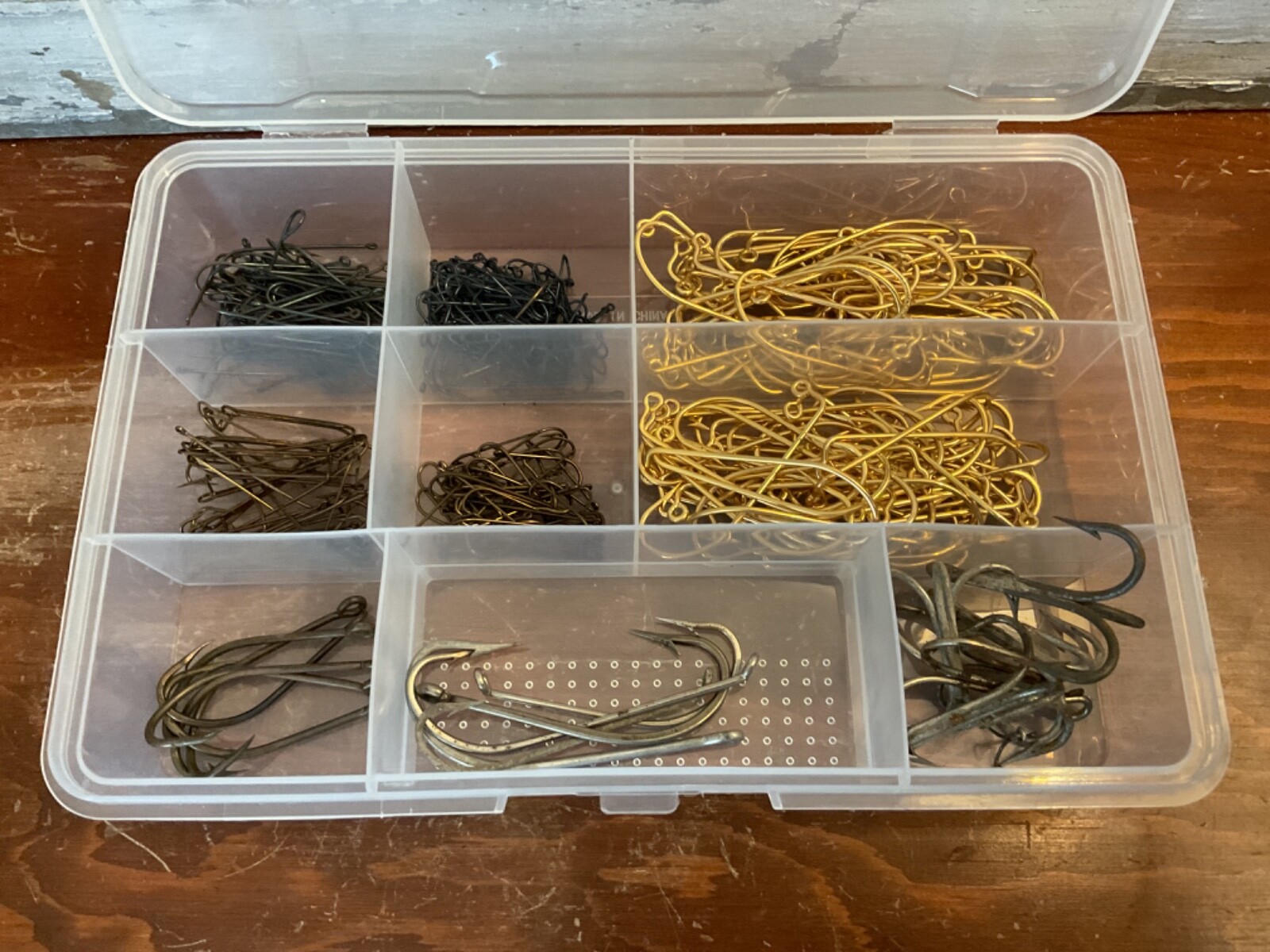 Lot Of Miscellaneous Fishing Hooks With Case