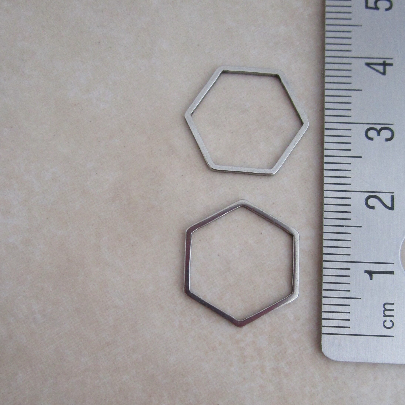 20 stainless steel 16mm geometric hexagon links connectors