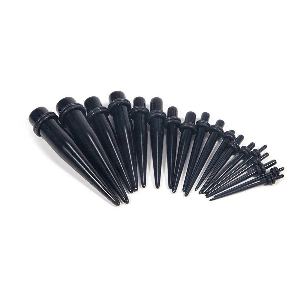 50pcs Ear Stretching Kit 14G-00G Taper Ear Gauges Plugs Tunnels Expander Set