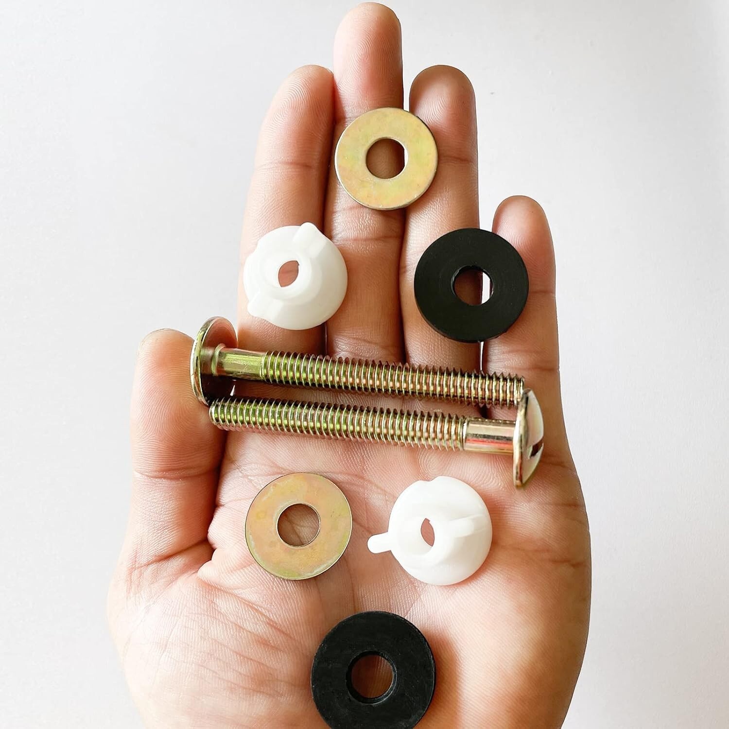 tBOETOADG 2Pcs Universal Toilet Seat Bolt and Screw Set Heavy Duty Toilet Sea...