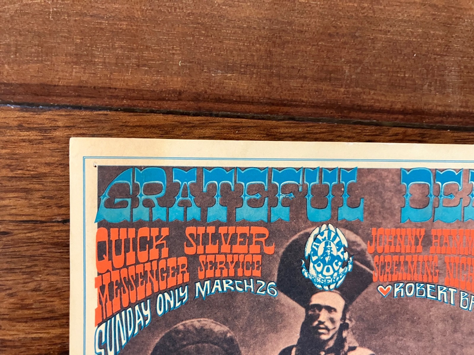 Avalon Handbill Postcard GRATEFUL DEAD Quicksilver Mar 1967 Art: Rick Griffin