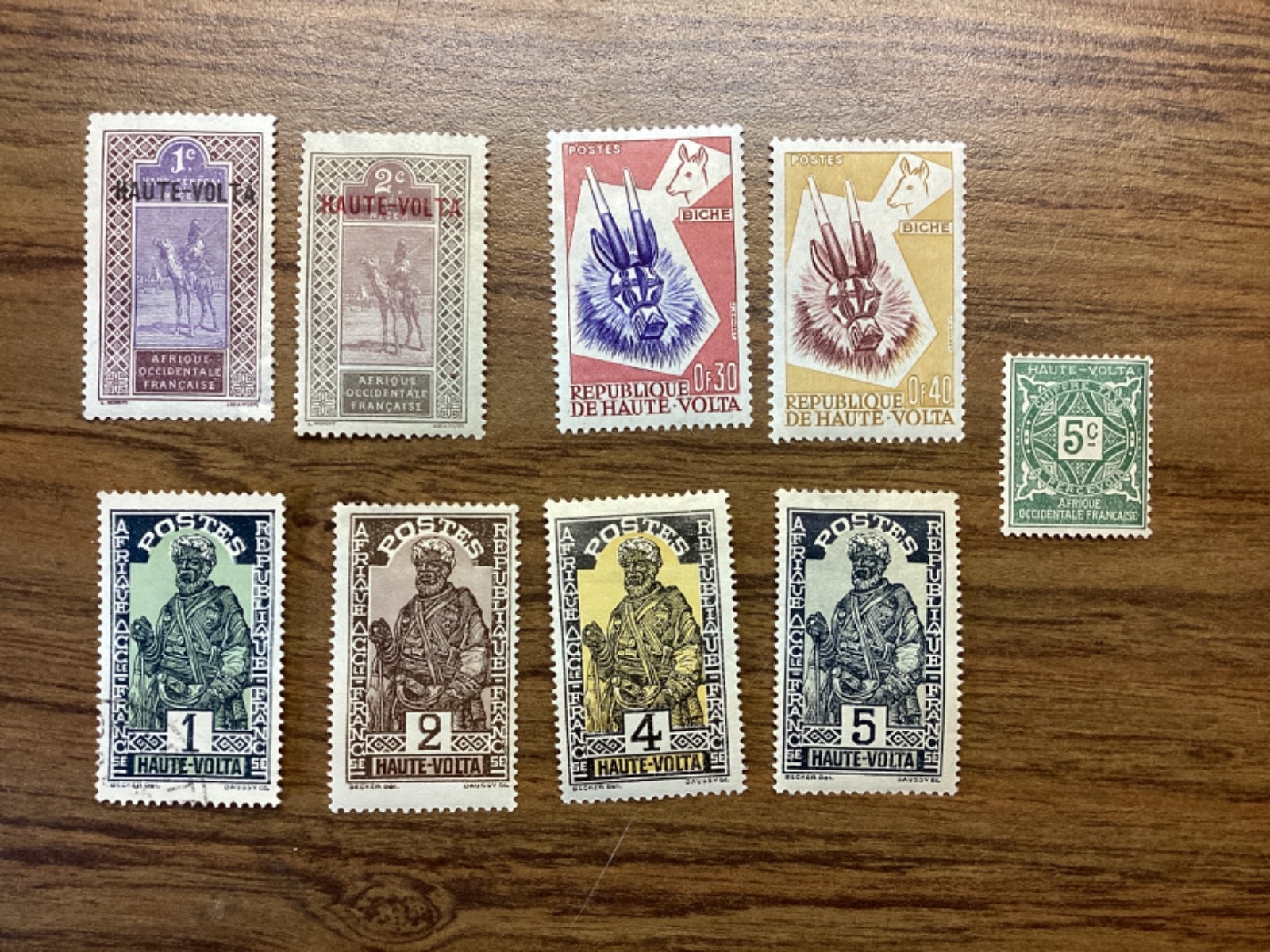 French Colonies Stamps French Upper Volta Burkina Faso 1900s - 1950s lot 9 MH OG