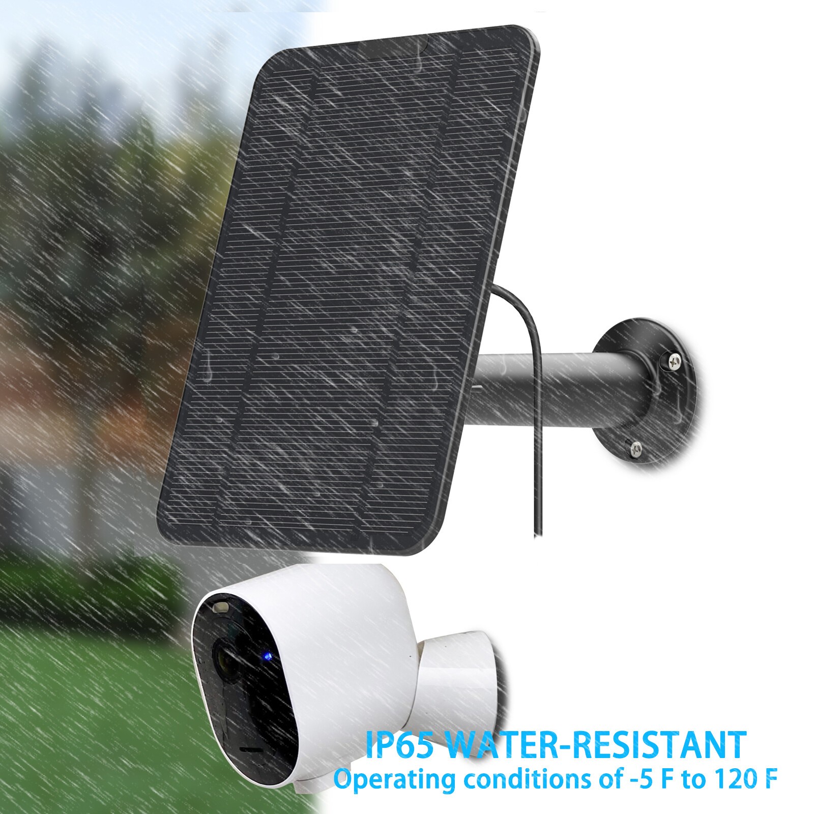 Solar Panel Charger for Arlo Ultra / Ultra 2 / Pro 3/ Pro 4 Floodlight/Go 2 4W