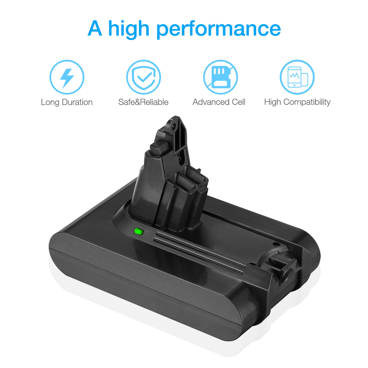 21.6V V6 Battery Replacement For Dyson SV03 SV04 SV09 DC58 DC59 Handheld Anima