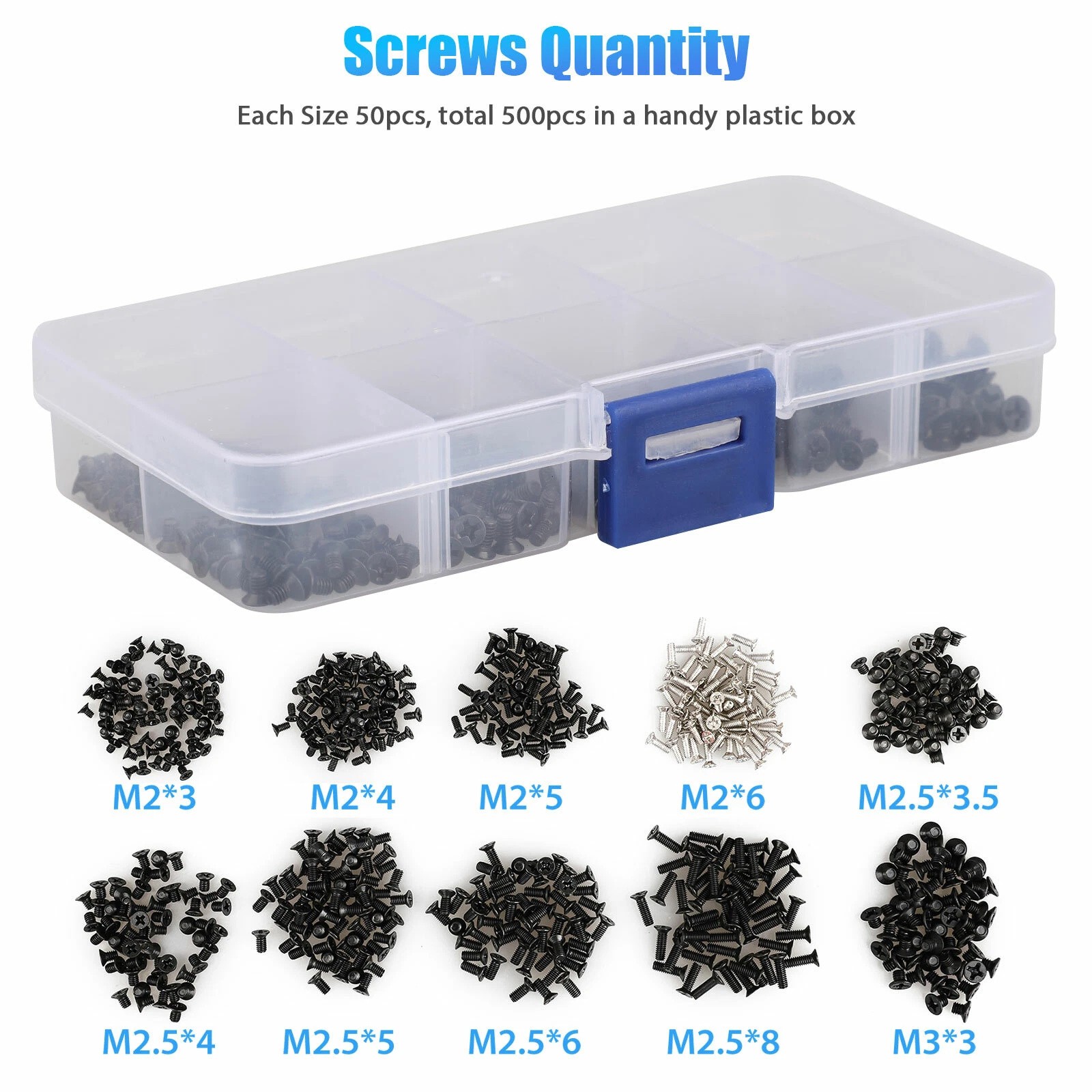 500Pcs Laptop Computer Screws Set Kit For HP Dell Lenovo Sony Toshiba SAMSUNG