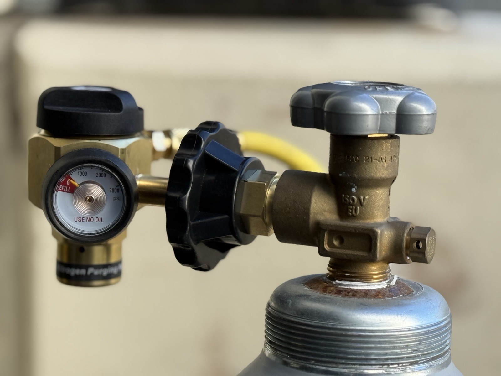 Nitrogen Purging Regulator 500PSI HVAC Gas Leak Testing Braze Welding