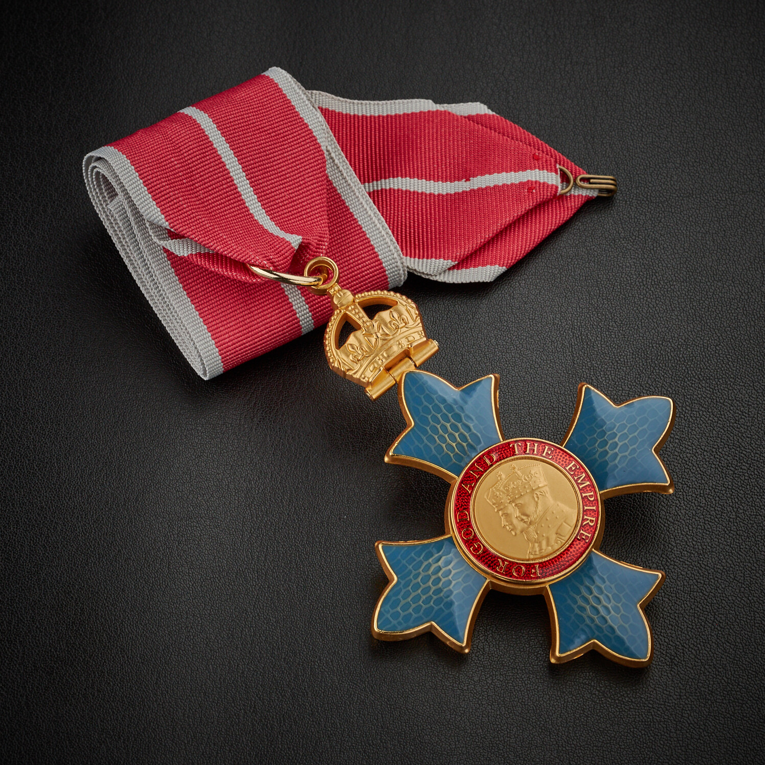 Full Size Replica Order of the British Empire CBE Medal. Military Neck Ribbon.