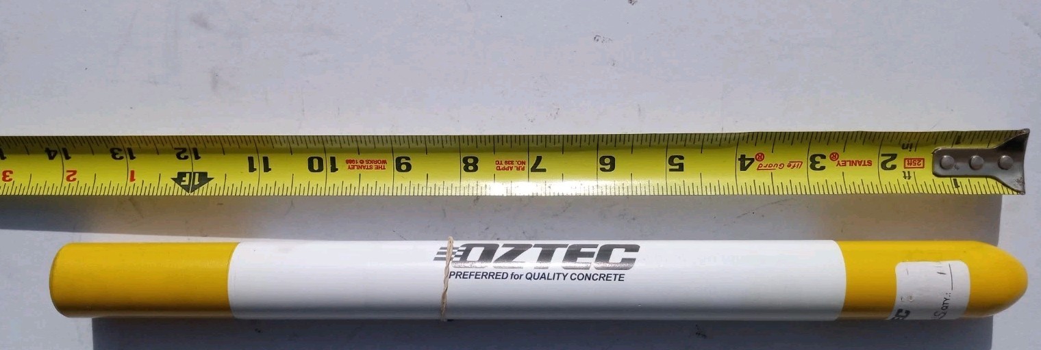 Oztec H100WS 1" Steel Concrete Vibrator Head Short Pencil Head OEM NEW/NOS