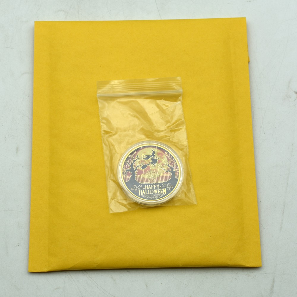 Happy Halloween Gold-Plated Challenge Coin Collectible Souvenir Gift Medal