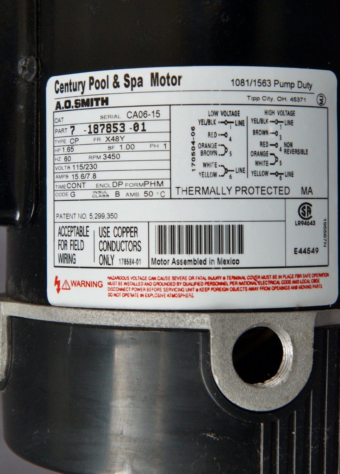 HotSpring Spa Hot Tub Watkins Wavemaster 7000 Jet Pump & Motor Model 36675