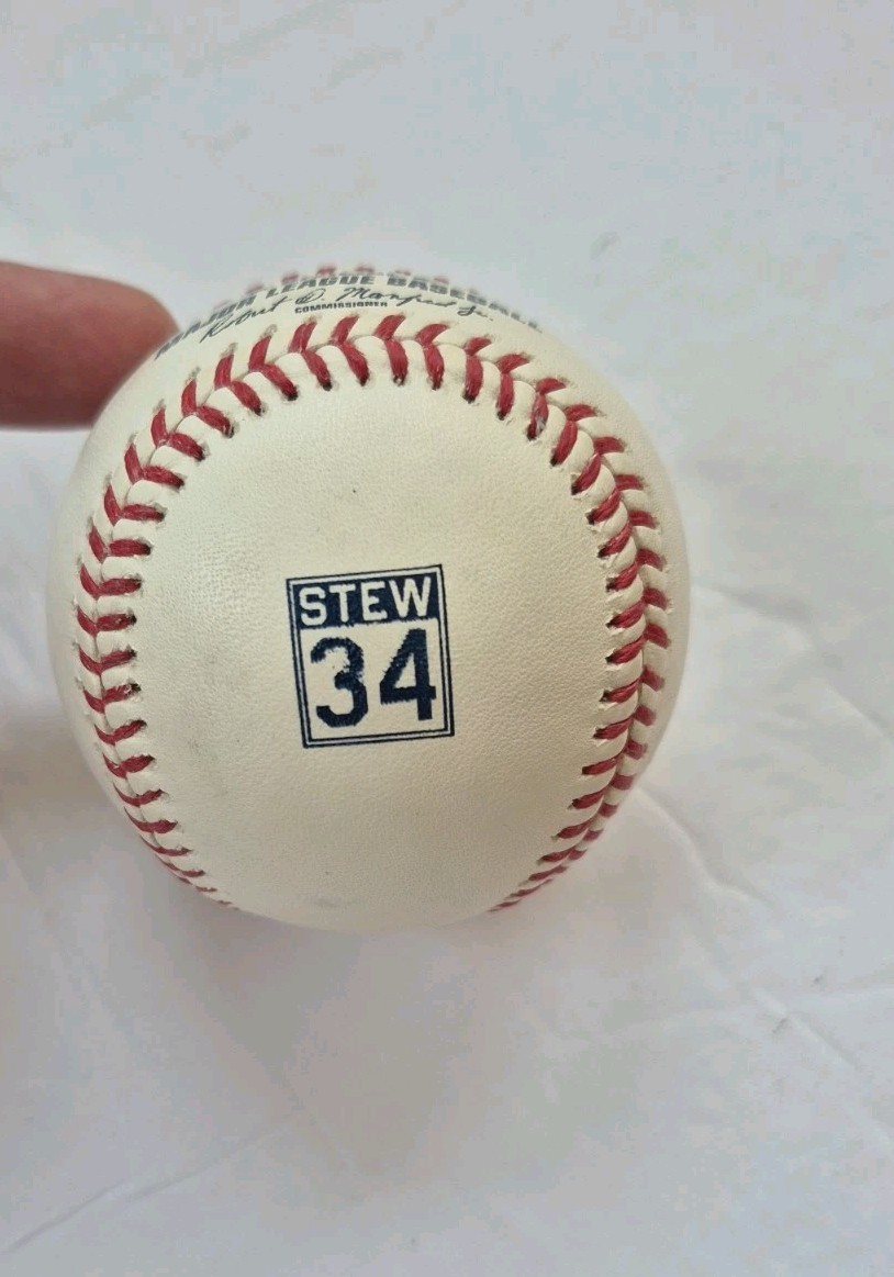 Stew 34 Major League Baseball Rawlings Spalding Leather Commemorative MLB Rare