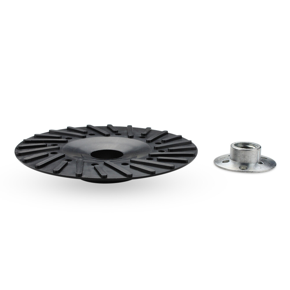 5" x 5/8"-11 Resin Fiber Disc Backing Pad with Lock Nut for Angle Grinder