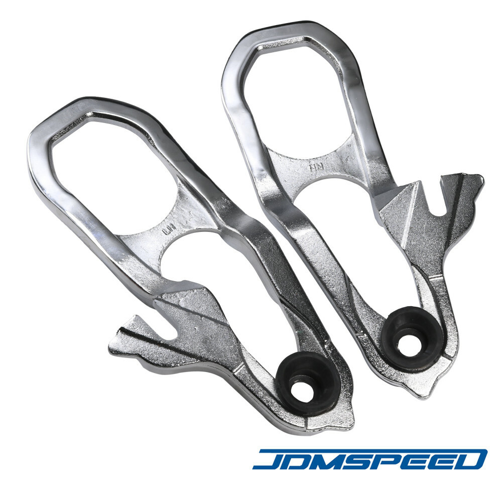 Chrome Heavy Duty Front Tow Hooks with Hardware For 2019 2020 2021 Ram 1500 DT